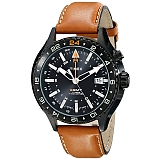 TIMEX ^CbNX rv T2P427 Intelligent Quartz Stainless Steel Watch with Brown Leather Band
