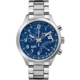 TIMEX ^CbNX rv TW2P60600 Intelligent Quartz Stainless Steel Watch Silver-Tone/Blue