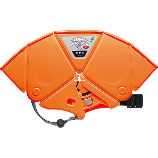 �܂肽���ݖh�Ѓw�����b�g Flatmet2 �I�����W CD4001900012 �摜1