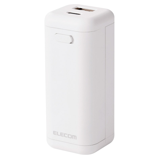 ELECOM ���d�r�����o�C���o�b�e���[ �z���C�g DE-KD06WH/BK �摜1