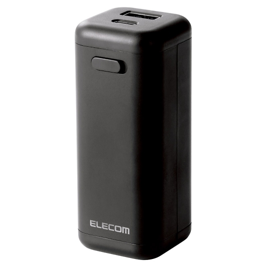 ELECOM ���d�r�����o�C���o�b�e���[ �u���b�N DE-KD06WH/BK �摜1