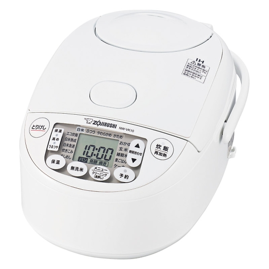 �ۈ� �ɂߐ��� IH���уW���[�i5.5�����j �z���C�g NW-VK10-WA/BA �摜1