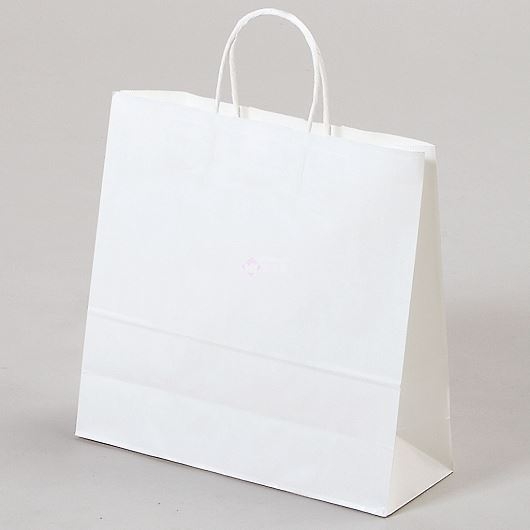 紙袋 丸紐 ペーパーバッグ 白無地バッグ（S） 32×11.5×31cm #3240101 画像1