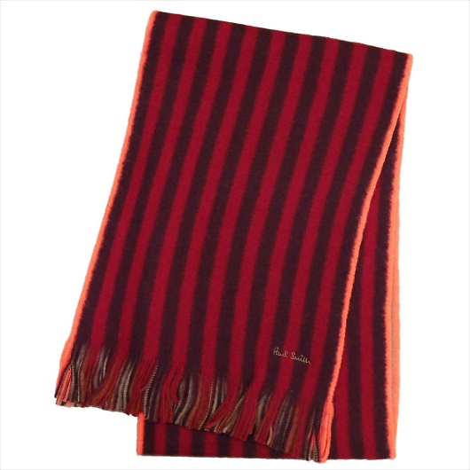 PAUL SMITH |[X~X }t[ 2020NH~ MEN SCARF REVERSE STRP M1A-421F-ES10-28 摜1