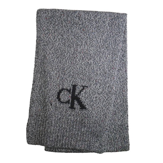Calvin Klein JoNC lbv }t[ TWEED MONOGRAM SCARF / MEDIUM GREY / CK200319-032 摜1