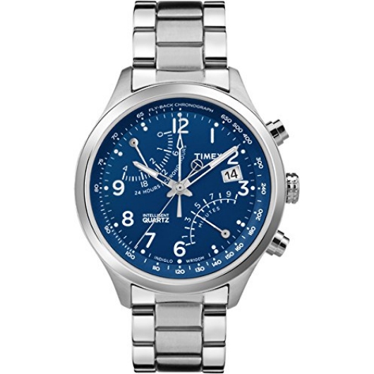 TIMEX ^CbNX rv TW2P60600 Intelligent Quartz Stainless Steel Watch Silver-Tone/Blue 摜1