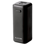 ELECOM ���d�r�����o�C���o�b�e���[ �u���b�N DE-KD06WH/BK