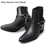 glabella Ox CHAIN HARNESS HEEL BOOTS `F[ n[lX q[ V[gu[c glbb-241