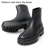 glabella Ox PLATFORM SOLE BACK ZIP BOOTS vbgtH[ \[ obN V[gu[c glbb-276