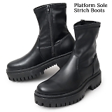 glabella Ox PLATFORM SOLE STRTCH BOOTS vbgtH[ \[ Xgb` V[gu[c glbb-277