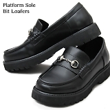 glabella Ox PLATFORM SOLE BIT LOAFERS vbgtH[ \[ rbg [t@[ ubN glbt-181