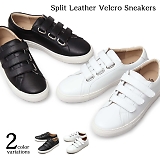 glabella Ox SPLIT LEATHER VELCRO SNEAKERS XvbgU[ xN Xj[J[ ubN zCg glbt-236