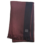 Calvin Klein JoNC }t[ THICK SIDE STRIPE RASCHEL SCARF / TAWNY PORT HEATHER/BLACK BEAUTY / CK200240-603