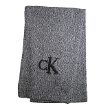 Calvin Klein JoNC lbv }t[ TWEED MONOGRAM SCARF / MEDIUM GREY / CK200319-032