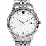 SEIKO セイコー 腕時計 クォーツ ネオクラシック SUR217P1 ホワイト×シルバー